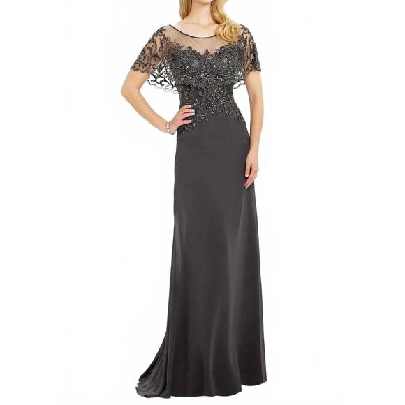 NEW MONTAGE BY MON CHERI montage by mon cheri 217947 evening dress in dark grey - Picture 1 of 5